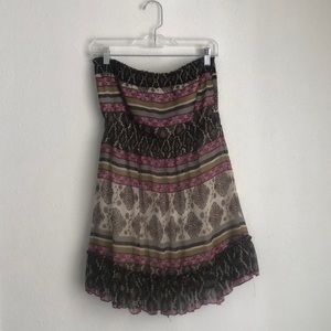 Double Zero Bohemian Strapless Dress